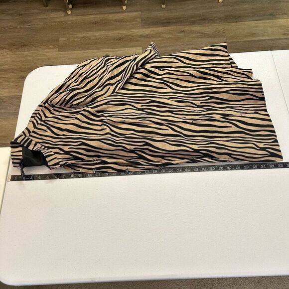 Maggie Barnes 3X Zebra Print Jacket Linen Rayon Plus Size 26/28W Animal Print - Picture 12 of 13